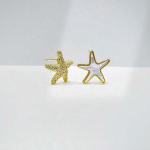 Pendientes geométricos de plata de ley 925 con gemas, joyería fina, estilo vintage, con conchas y piedras, para mujer, estilo occidental. - Product Image 1