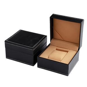 Caja de Reloj Cuadrada de Cuero Sintético de Alta Calidad Personalizada, a Prueba de Polvo, con Logotipo OEM ODM, Caja de Embalaje de Joyería de la Marca QZ de Fujian, China - Product Image 1