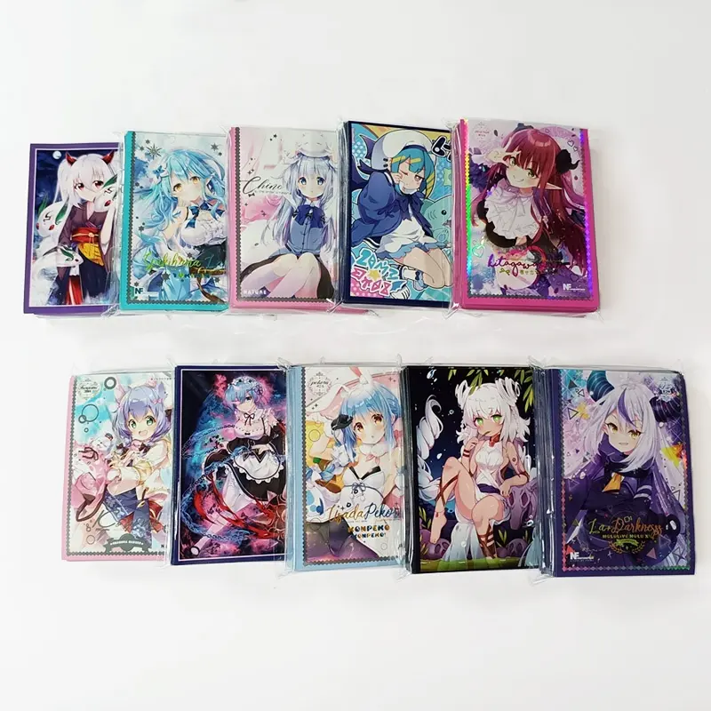 Wholesale Sexy Art Printing Card Sleeves Custom Mtg Yugioh Tcg Magic Game Cards Deck Protector Trading Anime Holder Sleeve