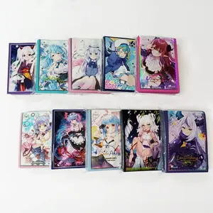 Mangas para cartões de impressão de arte, mangas personalizadas de cartão mtg yugioh tcg, protetor de baralho de jogos de anime, manga de suporte para cartões
