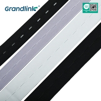 Noir Bouton Trou Tricot Tressé Bande Élastique Stretch Bobine Plat Ceinture Élastique 1 Pouce X 10 Yard Rouleau Bobine Perruques Autre Sangle