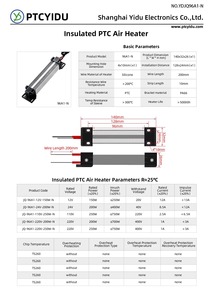 Calentador de Aire Cerámico <span class=keywords><strong>PTC</strong></span> YIDU 220V 300W 140*32mm con Termostato - Product Image 3