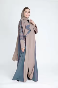 Haya Modest Mujeres Maxi Abaya Venta al por mayor en el Reino Unido Dubai Borka Vestido de manga larga Antiestático Estilo Emirates - Product Image 3