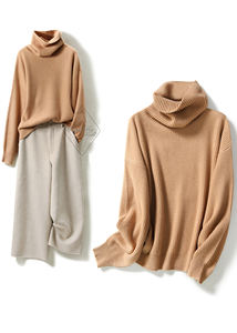 Maglione da <span class=keywords><strong>donna</strong></span> in Cashmere di fascia alta con fondo irregolare primavera estate - Product Image 2