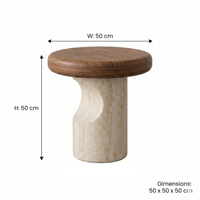 Table en bois massif pour salon, table en bois minimaliste, table basse moderne en placage, table à thé ronde, ensembles de tables basses pour la maison