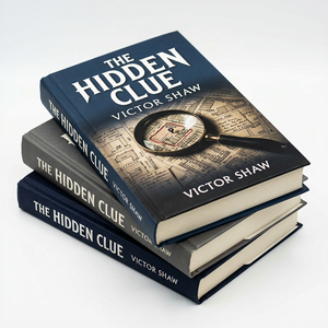 Vintage Bookshelf Board Game <strong>Clue</strong> Hidden <strong>Clue</strong> Mystery Game Linen Book Box Case Hard Cover Offset Printed Paperboard Components - Product Image 1