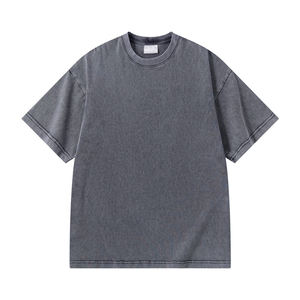 Camiseta <span class=keywords><strong>Blanca</strong></span> de Gran Gramaje con Lavado Vintage, Personalizable, <span class=keywords><strong>Oversize</strong></span>, para Hombre, Tallas Grandes, Casual - Product Image 2