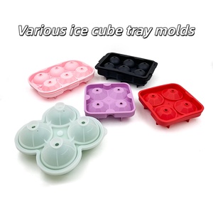 Bandeja de Hielo de Silicona Grande de 6 Cavidades, Bloques de Hielo Gigantes de Fusión Lenta para Bebidas Frías - Product Image 1