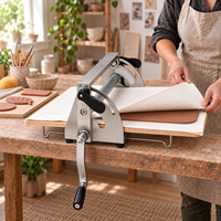 Rouleau à argile manuel de table avec épaisseur réglable pour ateliers de poterie et cours de céramique
