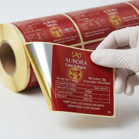 Étiquettes personnalisées pour huiles comestibles, autocollantes, résistantes à l'eau et à l'huile, en rouleau, pour l'emballage des bouteilles d'huile de tournesol et de noix de coco