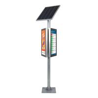 Señalización Digital Inteligente para Paradas de Autobús, Montada en Poste Vertical, Panel Solar, Pantalla LCD para Publicidad Exterior, Resistente a la Intemperie IP65
