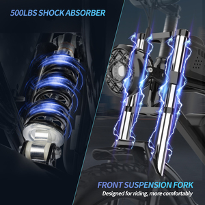 EU 창고 릿스타 Q20 미니 20인치 48V 15Ah 팻 타이어 전기 자전거 성인용 산악 오프로드 바이크 - Product Image 4