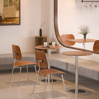 Combinaison table et chaises de style rétro en acier inoxydable pour café, salon de thé, restaurant, et restaurant de hamburgers