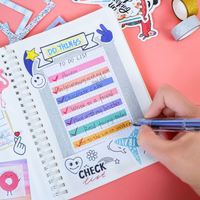 Kit de papeterie personnalisable pour journalisation A5 en cuir imprimé DIY, style professionnel, coffret cadeau artisanal PP/PVC