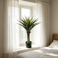 Décoration de chambre en gros : Agave artificielle en pot, plantes artificielles, centres de table de Noël et de mariage, décorations de table
