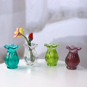 Accesorios para Casa de Muñecas 2023, Juguete en Miniatura DIY, Florero de Encaje de Vidrio Creativo Personalizado, Venta al por Mayor - Product Image 6