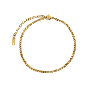 Chaîne à maillons cubains Miami en acier inoxydable plaqué <span class=keywords><strong>or</strong></span> 18 carats mignons bracelets de cheville pour femmes en cadeau - Product Image 1