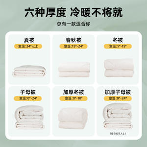 Edredón de Invierno Dohia 4-5 Jin, Poliéster, Algodón, Fibra de Bambú, Transpirable, para Uso Doméstico, Acolchado, L203x229cm S152x218cm XL229x230cm - Product Image 2