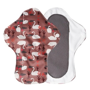 Serviettes hygiéniques lavables réutilisables en tissu super absorbantes avec protection anti-fuites, design ailé, couche supérieure en coton doux, pour usage nocturne - Product Image 3