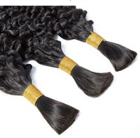 Extensions de cheveux naturels noirs brésiliens Remy de qualité supérieure, cheveux vierges alignés sur la cuticule, cheveux bouclés profonds pour tresses bohèmes