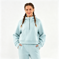 Haut court zippé à quart de tour pour femme, style sport, avec trou pour le pouce, personnalisé, de haute qualité, tendance et de créateur