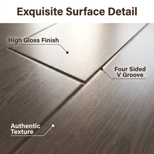 Plancher <span class=keywords><strong>stratifié</strong></span> brillant 8 mm E0 écologique |   Unilin Click Imperméable |   Commerciale et résidentielle |   OEM - Product Image 2