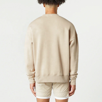 Sweat-shirt en molleton surdimensionné OEM, épaules tombantes, sweats à capuche surdimensionnés, pull-over pour hommes, sweats à capuche à col rond pour l'hiver.