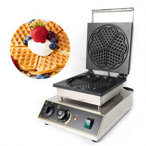 Thib 230V coeur amour en forme de gaufre Maler Machine commerciale Mini gaufrier en forme de coeur avec fonte - Product Image 1