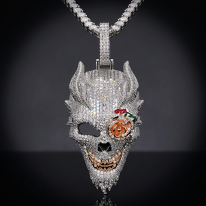 KIVORA Lujoso Colgante Faraón de Plata 925 con Diamantes Moissanita VVS, Chapado en Plata, Estilo Hip Hop, Joyería para Fiestas - Product Image 2