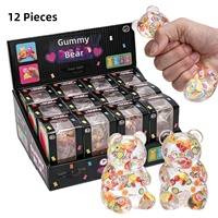 Transparante beer squishy speelgoed fruitplak gevuld met maltose stressverlichting langzaam terugverend rubber schattig voor gummy snoep decoratie