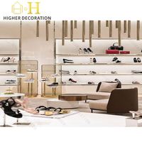 Vitrine à chaussures moderne et personnalisée pour les magasins de chaussures, design avec éclairage LED, armoire d'exposition de chaussures