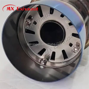 अच्छी गुणवत्ता वाले उच्च प्रवाह Hk * की शैली 2 '-3.5' इनलेट स्टेनलेस स्टील S201 + टाइटेनियम निकास मफलर टिप - Product Image 3