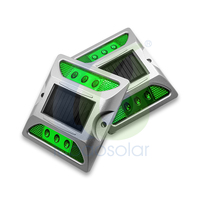Marqueur routier solaire LED en aluminium LS-02, étanche IP68, résistant à 20 tonnes, vente en gros, produit phare