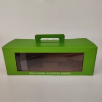 Kotak Kemasan Kertas Cupcake Pernikahan dengan Logo Custom, Pegangan Gable, Jendela Transparan, Laminasi Glossy Matt untuk Makanan, untuk Cupcake dan Kue Kering