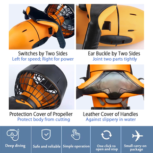 <span class=keywords><strong>Scooter</strong></span> Acquatico Elettrico da 300W per Immersioni e Snorkeling, Motore ad Alta Velocità con Potenza di 300W, Monopattino a Motore per Immersioni e Snorkeling - Product Image 4