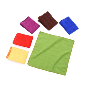 Chiffon de nettoyage en microfibre de couleur unie, carré, épaissi, anti-adhésif, pour casseroles et poêles - Product Image 5