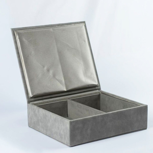 Boîte de blocage de signaux RFID <span class=keywords><strong>double</strong></span> couche Boîte de Faraday en cuir pour clés de voiture avec fermeture magnétique - Product Image 2