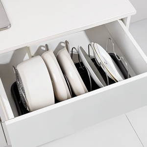 Expandable <b>Kitchen</b> Cabinet Organizers for Pots and PansStainless Steel <b>Storage</b> Rack Cutting Board Drying Cookware Shelf - Product Image 6