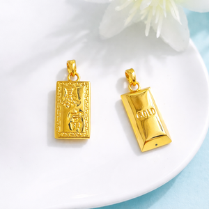 จี้ทองคำแท้ 24K รูปทรงแท่งทองคำบริสุทธิ์ 999 สำหรับผู้หญิง สวมใส่ได้ทุกวัน เป็นของขวัญเครื่องประดับ - Product Image 2