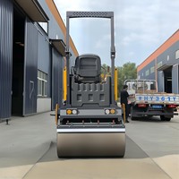 Fabricant chinois de rouleaux routiers compacteurs à double tambour Mini petit rouleau compresseur vibrant de 3 tonnes à vendre