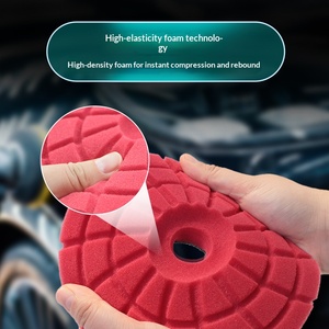 Nouvel ensemble de tampons de polissage en éponge à motif tourbillon, design amélioré, dispersion thermique supérieure, tampons de polissage de <span class=keywords><strong>voiture</strong></span> OEM sûrs pour polisseuses rotatives à double <span class=keywords><strong>action</strong></span> - Product Image 2