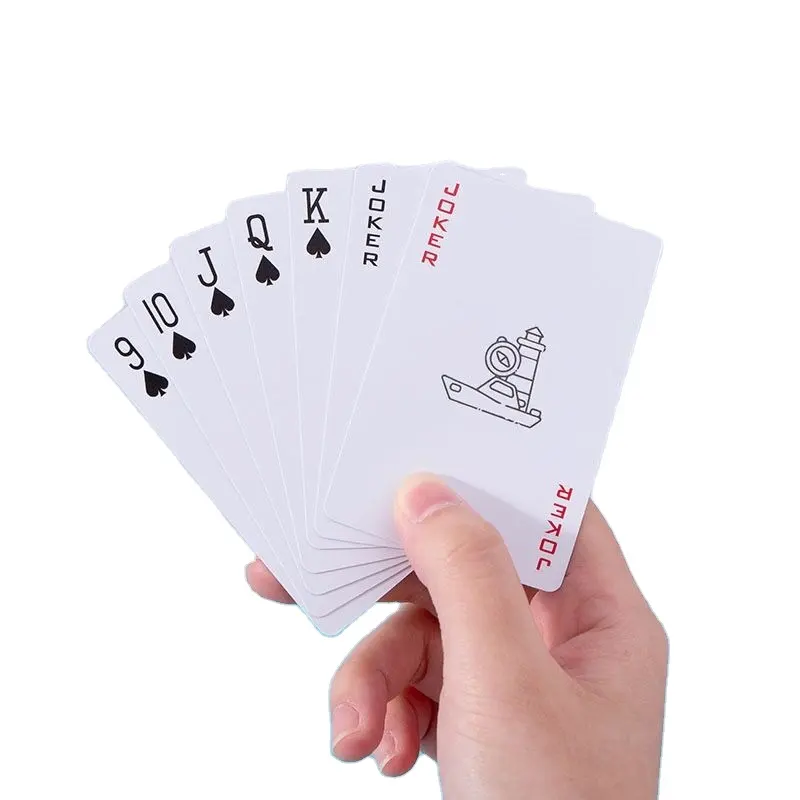Миниатюрный логотип с УФ-покрытием, флуоресцентная пластиковая круглая форма, прозрачные карты для игры в покер, дети