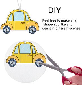 Blancs de sublimation de forme ronde, bricolage, désodorisant pour voiture et maison, décoration suspendue - Product Image 4