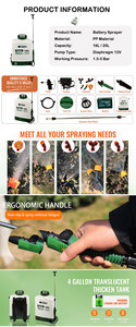 Pulvérisateur à dos de pesticide de batterie d'agriculture de norme allemande de 16/20 litres - Product Image 5