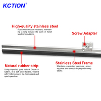 Accesorios para Automóviles Kction, Limpiaparabrisas de Metal de Primera Calidad OEM al por Mayor, Tipo Tornillo de Goma Natural, Aptos para Jeeps, Limpiaparabrisas de Acero