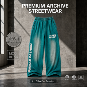 Pantalones de chándal vintage para hombre, lavados, con estampado de letras personalizado en el lateral, de pierna ancha, cintura elástica, holgados, estilo hip hop, streetwear, pantalones casuales para hombre - Product Image 1