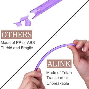 Paja de anillo de color sólido de 27cm Paja reutilizable extendida de PP Paja dura de plástico coloreada - Product Image 4