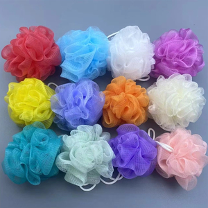 Fleur de <span class=keywords><strong>bain</strong></span> en filet à bulles, couleur unie, durable, anti-éclatement, de haute qualité, avec logo OEM, vente en gros - Product Image 4