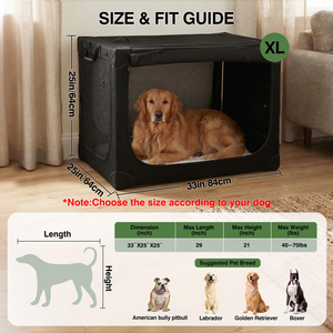Cage de transport pliable et amovible pour animaux de compagnie (chats et chiens) avec structure en acier, idéale pour l'extérieur et les voyages - Product Image 3