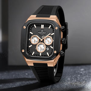 NAVIFORCE 8037 Nouvelle montre-bracelet carrée chronographe en silicone étanche sportive lumineuse pour homme, montres à quartz pour homme - Product Image 1